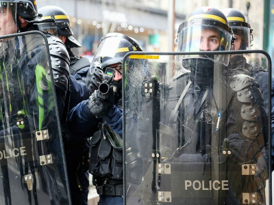 Pendant une manifestation des "gilets jaunes" à Paris, le 5 janvier 2019 - Zakaria ABDELKAFI [AFP/Archives]