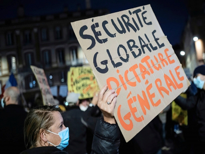 Manifestation contre le projet de loi "sécurité globale" le 17 novembre 2020 à Toulouse - Lionel BONAVENTURE [AFP]