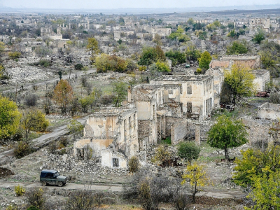 Déserte et en ruines le 19 novembre 2020, Aghdam, est reprise par l'Azerbaïdjan - Karen MINASYAN [AFP]