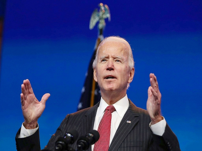 Le président élu des Etats-Unis, Joe Biden, répond aux questions des journalistes depuis Wilmington, dans le Delaware, le 19 novembre 2020 - JOE RAEDLE [GETTY IMAGES NORTH AMERICA/AFP]