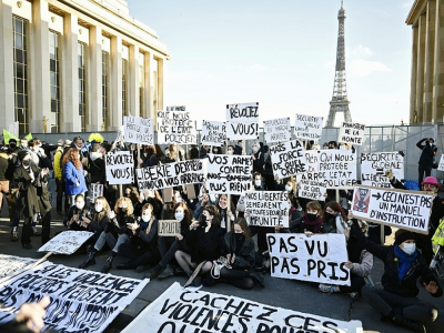 Manifestation contre la proposition de loi "sécurité globale", le 21 novembre 2020 à Paris - STEPHANE DE SAKUTIN [AFP]