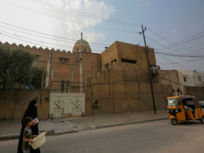 L'église de la Sainte-Trinité à Bagdad le 7 novembre 2020 qui n'ouvre que pour les fêtes - Sabah ARAR [AFP]