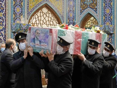 Photo diffusée par le ministère iranien de la Défense le 29 novembre 2020 lors des funérailles du scientifique Mohsen Fakhrizadeh à Mashhad - - [Ministère iranien de la Défense/AFP]