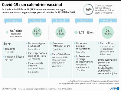 Covid-19: un calendrier vaccinal - Bertille LAGORCE [AFP]