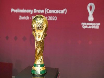 Le trophée de la Coupe du monde de football, au siège de la Fifa, à Zurich le 19 août 2020 - Kurt SCHORRER [FIFA/AFP/Archives]