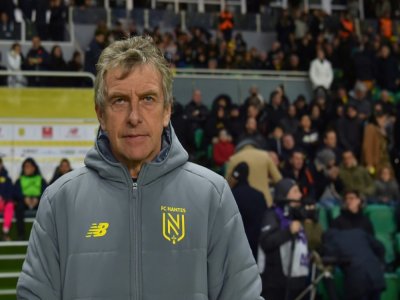 L'entraîneur de Nantes Christian Gourcuff lors d'un match contre Angers, le 21 décembre 2019 à La Beaujoire - LOIC VENANCE [AFP/Archives]