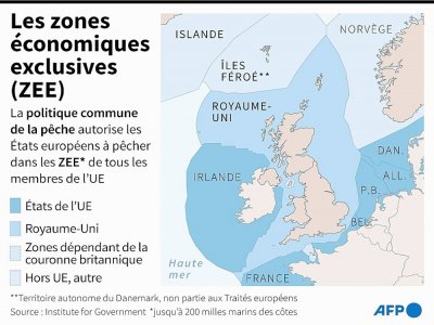 Les zones économiques exclusives européennes - Sabrina BLANCHARD [AFP]