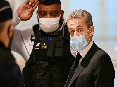 Nicolas Sarkozy au tribunal de Paris le 7 décembre 2020 - MARTIN BUREAU [AFP]
