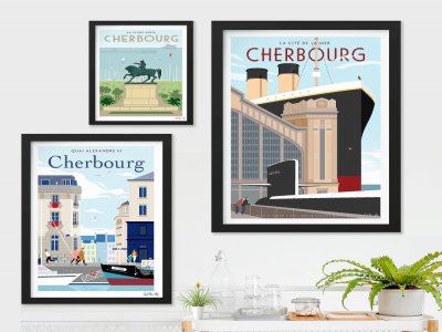 Trois modèles différents de Cherbourg ont été réalisés par Thibault Painsecq, à la tête de L'œil bleu.  - Thibault Painsecq