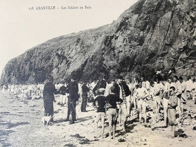 "Les Soldats au Bain", à Granville, de la collection Roger Guerrier. - Hôtel des ventes Rois & Vauprès