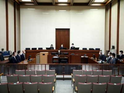 Ouverture du procès de l'ancien exécutif de Nissan Greg Kelly, à Tokyo, le 15 septembre 2020 - STR [JIJI PRESS/AFP]