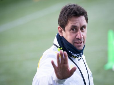 Le préparateur physique du FC Nantes Robert Duverne, lors d'un entraînement le 30 décembre 2020 à La Jonelière - LOIC VENANCE [AFP]