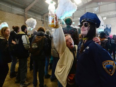 Rave party illégale à Lieuron dans l'ouest de la France le 1er janvier 2021 - JEAN-FRANCOIS MONIER [AFP]