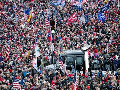 Des sympathisants de Donald Trump se rassemblent sur le National Mall à Washington le 6 janvier 2021 - Brendan Smialowski [AFP]