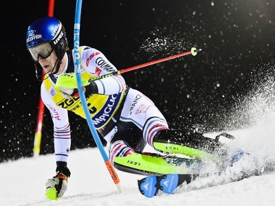 Le Français Clément Noël, lors de la 1ère manche du slalom de Coupe du monde, le 22 novembre 2020 à Madonna di Campiglio - Tiziana FABI [AFP/Archives]