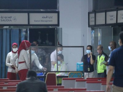 Cellule de crise à l'aéroport Soekarno-Hatta, à Tangerang près de Jakarta, le 9 janvier 2021, après la disparition d'un Boeing qui s'est abîmé en mer - FAJRIN RAHARJO [AFP]