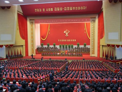 Photo diffusée le 10 janvier 2021 par l'agence nord-coréenne Kcna des participants au 8e Congrès du Parti des travailleurs à Pyongyang - - [KCNA VIA KNS/AFP]