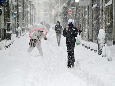 Madrid sous la neige, le 9 janvier 2021 - Gabriel BOUYS [AFP]