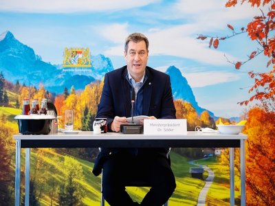 Markus Söder, ministre-président de la Bavière et président de la CSU, à Munich, le 26 novembre 2020 - Sven Hoppe [POOL/AFP/Archives]