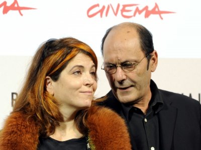 Agnès Jaoui et Jean-Pierre Bacri lors de la présentation du film "Parlez-moi de la pluie", le 26 octobre 2008 au Festival international du film de Rome - Tiziana FABI [AFP/Archives]