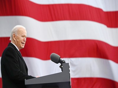 Joe Biden le 10 janvier 2021 à New Castle, dans le Delaware - JIM WATSON [AFP]