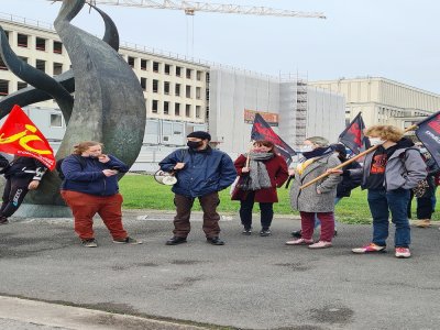 Le syndicat Solidaires Étudiants était à l'origine de la manifestation organisée à Caen, ce mercredi 20 janvier.