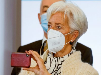 La présidente de la BCE Christine Lagarde au One Planet Summit à Paris le 11 janvier 2021 - Ludovic MARIN [POOL/AFP/Archives]