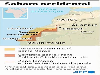Carte du Sahara occidental - Adrian LEUNG [AFP]