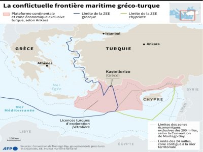 La conflictuelle frontière maritime gréco-turque - Patricio ARANA [AFP]