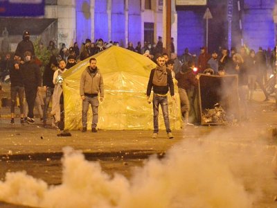 Heurts entre manifestants et forces de police à Tripoli, le 25 janvier 2021 au Liban - - [AFP]