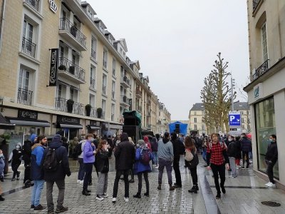 Environ 1 000 personnes se sont rassemblées contre la loi sécurité globale à Caen. - Mathieu Marie