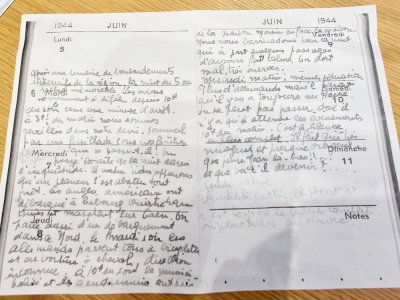 Le 6 juin 1944, Jeanne Deveaux, alors âgée de 29 ans, raconte l'atterrissage. Des notes personnelles qui sont venues étayer les recherches de l'association.