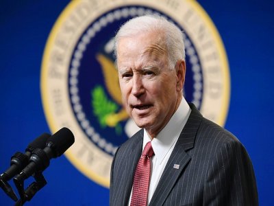 Le président américain Joe Biden lors d'un discours depuis la Maison Blanche le 10 février 2020 - SAUL LOEB [AFP]