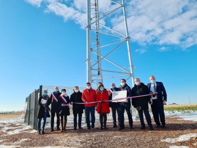 L'inauguration de l'antenne implantée à Monts-sur-Orne.