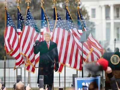 Donald Trump s'adresse à ses partisans, le 6 janvier 2021 devant la Maison Blanche, à Washington, avant l'assaut sur le Capitole - Brendan Smialowski [AFP/Archives]