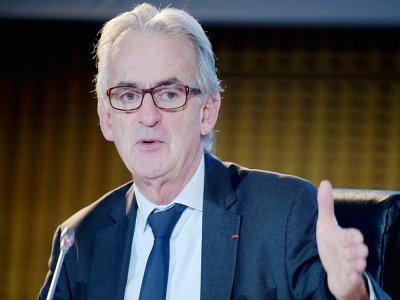 Le directeur financier du groupe Air France-KLM, Frédéric Gagey, en février 2020 à Roissy - ERIC PIERMONT [AFP/Archives]