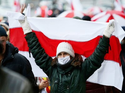 Manifestation contre le gouvernement, le 23 novembre 2020 à Minsk, au Bélarus - STRINGER [AFP/Archives]