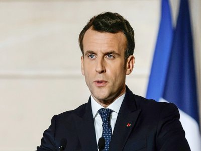 Emmanuel Macron le 25 février 2021 à l'Elysée - Thomas COEX [POOL/AFP/Archives]