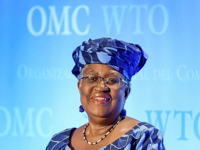 La Nigériane Ngozi Okonjo-Iweala lors d'une audition à l'OMC, le 15 juillet 2020 à Genève - Fabrice COFFRINI [AFP/Archives]