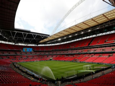 Le mythique stade londonien de Wembley, le 1er mars 2020, accueillera plusieurs matches dont la finale de l'Euro - Adrian DENNIS [AFP/Archives]