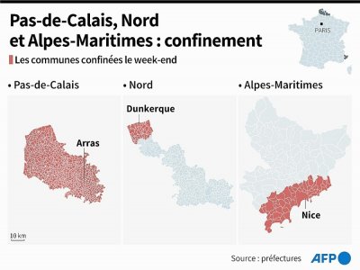 Nord, Pas-de-Calais et Alpes-Maritimes : le confinement - Alain BOMMENEL [AFP]