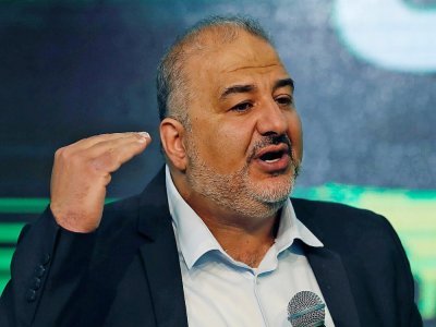 Mansour Abbas, chef du parti arabe Raam, le 23 mars 2021 à Tamra (nord d'Israël) - Ahmad GHARABLI [AFP]