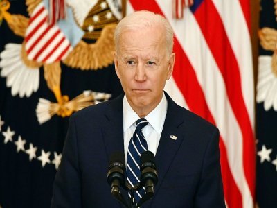 Le président américain Joe Biden lors d'une conférence de presse à Washington, le 25 mars 2021 - Jim WATSON [AFP]