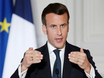 Le Président Emmanuel Macron, le 25 mars 2021 à Paris - BENOIT TESSIER [POOL/AFP/Archives]