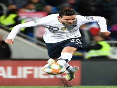 L'attaquant de l'équipe de France, Florian Thauvin, lors du match de qualifications pour l'Euro-2020 contre Andorre, le 11 juin 2019 au National Stadium à Andorre-La-Vieille - FRANCK FIFE [AFP/Archives]