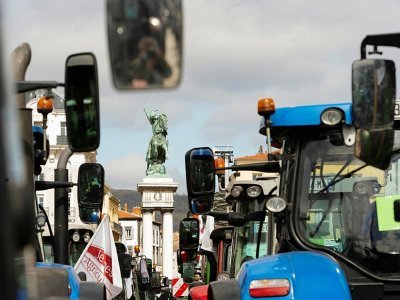 Manifestation d'éleveurs à Clermont-Ferrand, le 25 mars 2021 - Thierry ZOCCOLAN [AFP]