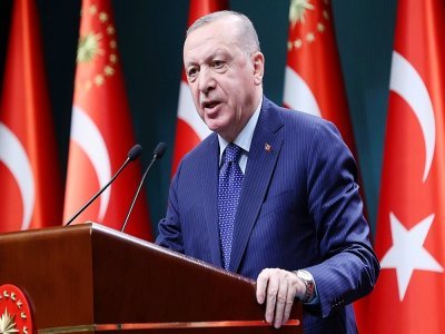 Le président turc Recep Tayyip Erdogan, le 5 avril 2021 à Ankara - Adem ALTAN [AFP]