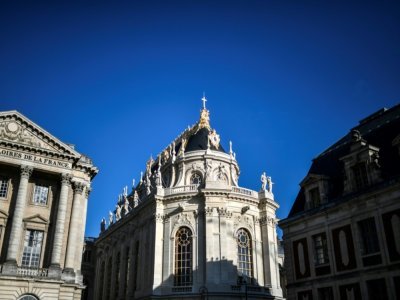 La façade la chapelle royale du château de Versailles après sa restauration, le 6 avril 2021 - STEPHANE DE SAKUTIN [AFP]