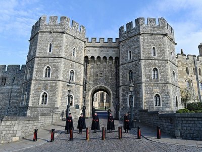 Des gardes devant le chateau de Windsor le 11 avril 2021 - Paul ELLIS [AFP]
