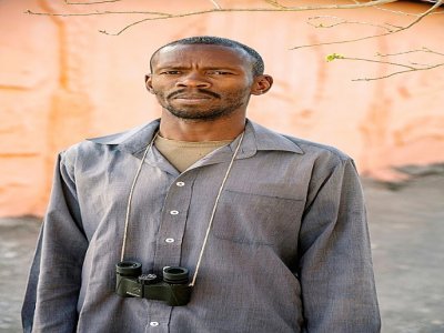 Omar Mohamed, directeur du centre de recherche sur la biodiversité du parc de Dinder au Soudan, le 8 avril 2021 - ABDULMONAM EASSA [AFP]